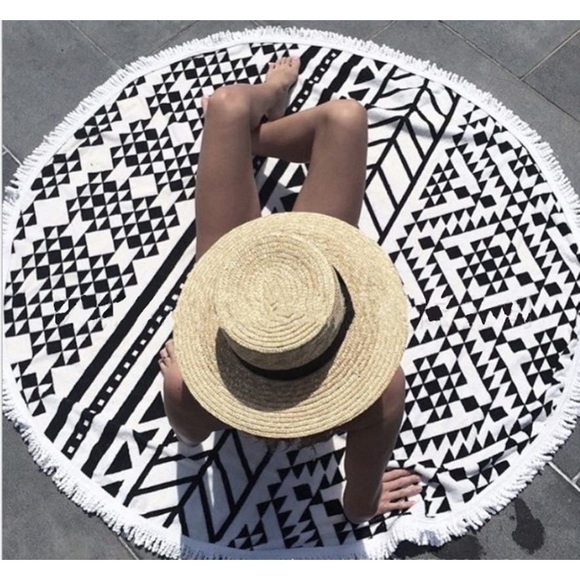 Aztec Boho Tassel Blanket/Towel/Rug Dorm Decor - Picture 8 of 10